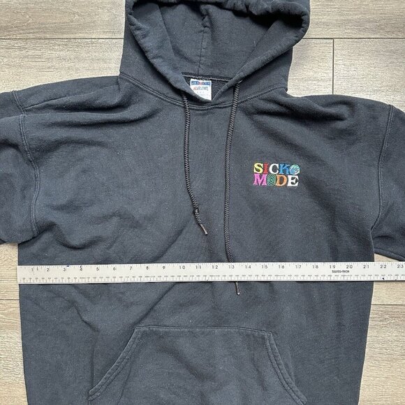 Travis Scott Sicko Mode Hoodie Embroidered  Size L Black - Picture 5 of 6